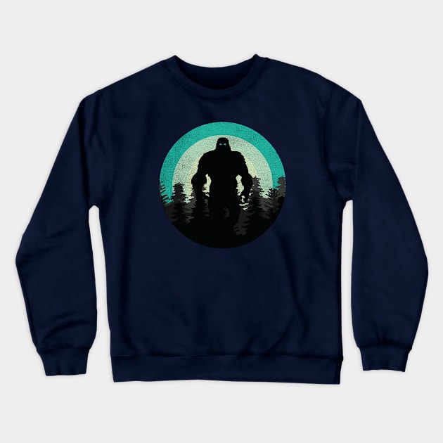 Bigfoot Silhouette Tee Crewneck Sweatshirt by CubeRider